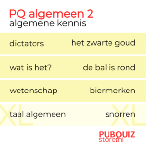 Algemene kennis pubquiz rondethema's